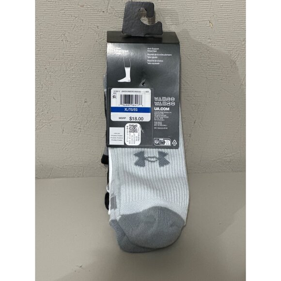 Under Armour Performance Tech Crew Socks 3-Pack Unisex Size XL - Picture 3 of 3